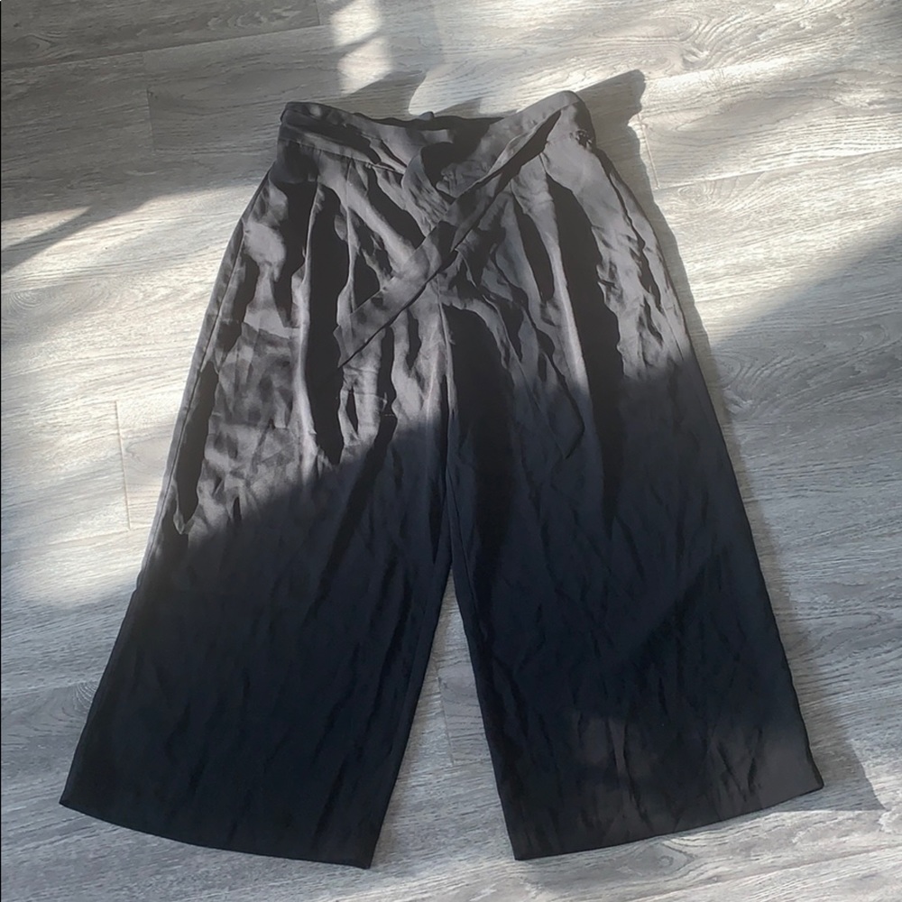 Black wide leg dress pants